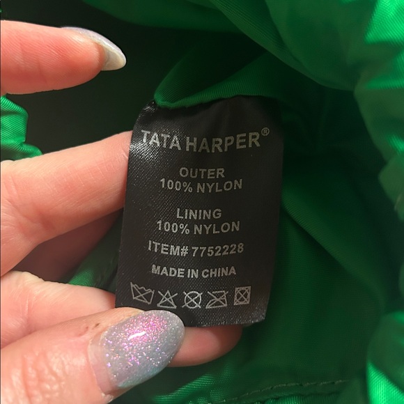 Tata Harper Vibrant Green Cosmetic Pouch - Picture 5 of 5